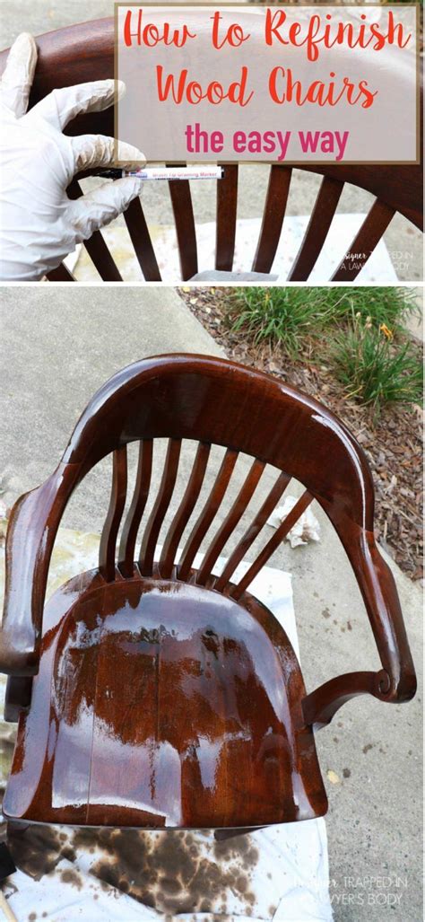 How to Refinish Wood Chairs the Easy Way! | Designertrapped.com | Furniture fix, Wood chair ...