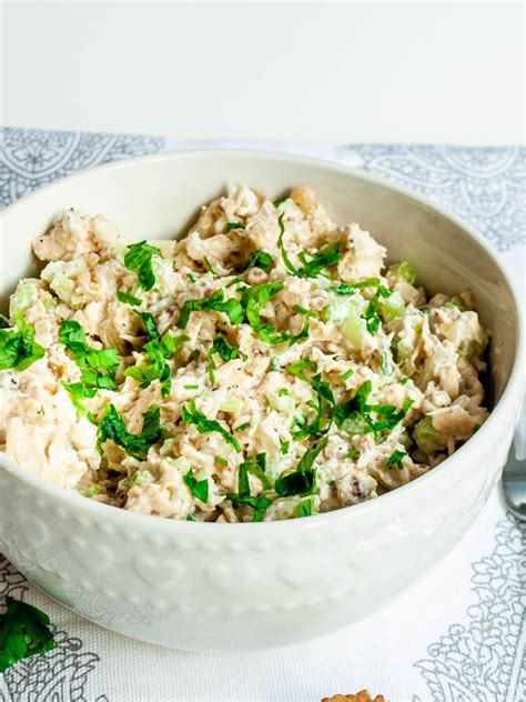 Try My Easy Chicken Salad Recipe In A Sandwich With Crackers Over