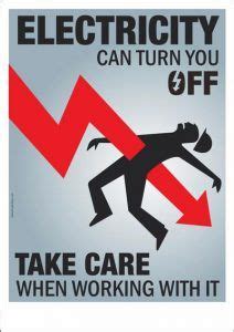 Why are safety slogans important. Electricity can turn you off | Safety posters, Health and safety poster, Safety quotes