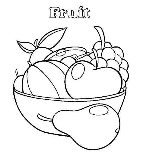 Grip bodol Kleurplaat Lege Fruitmand
