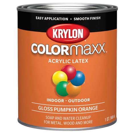 High gloss enamel paint for kitchen cabinets you can acrylic over white lacquered kitchen cabinets aloof as continued as you do the actual basic work. Valspar 1 Quart Acrylic Latex Gloss Enamel Paint, Orange ...