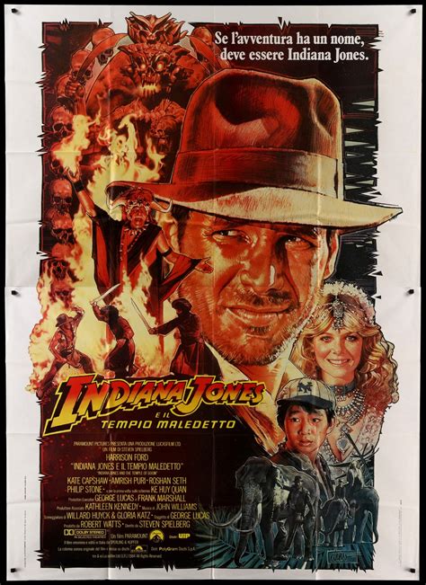 Indiana Jones And The Temple Of Doom Original Italian Movie Poster