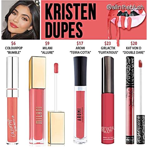 Tarte expert staff on may 19, 2021 Kylie Jenner lip kit dupes for Kristen | Makeup dupes ...