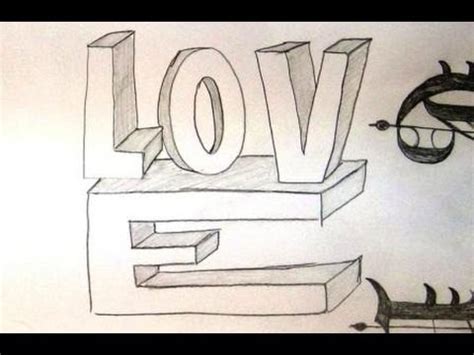 Friends, the 2d drawing is not a real drawing, but the 3d drawing seems to. How To Draw LOVE in 3D Style / 3D Letters Drawing ...