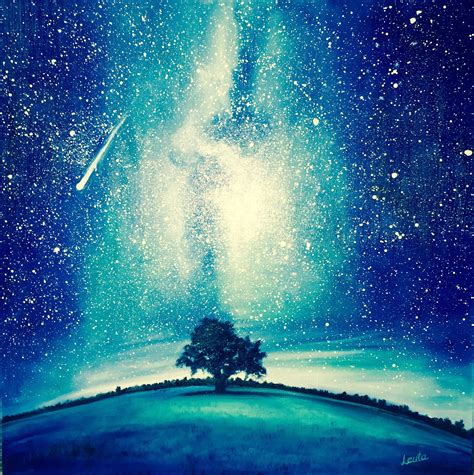 A Bit Of Magic 💫 Starry Sky 50х50 Oil On Canvas Leutaart Art