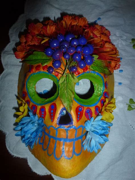 Dia De Los Muertos Mask By Priscilla Daniels Palm Fronds Mask Making