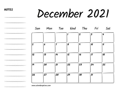 Fun disney themed, printable 12 month calendar pages for 2021. December 2021 Printable Calendar - Calendar Options