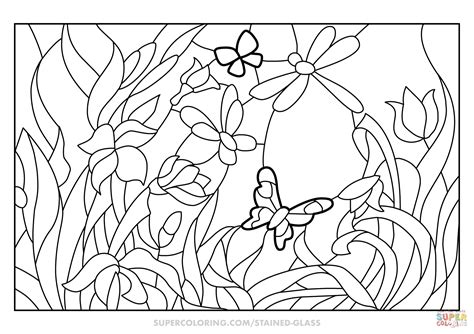 Or choose them all, they're free. Flower Garden Stained Glass coloring page | Free Printable ...