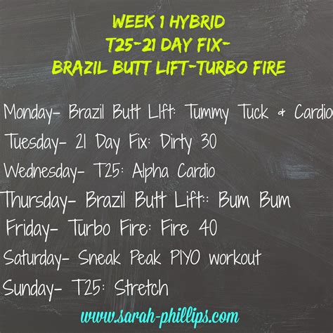 Betteryou Health And Fitness Hybrid Beachbody Workout Week 1 And Meal Plan