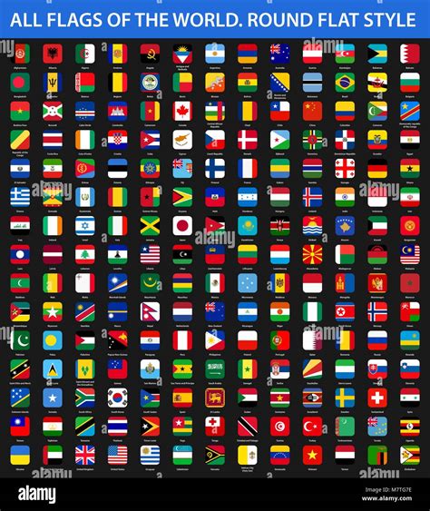 World Flags With Names In Alphabetical Order
