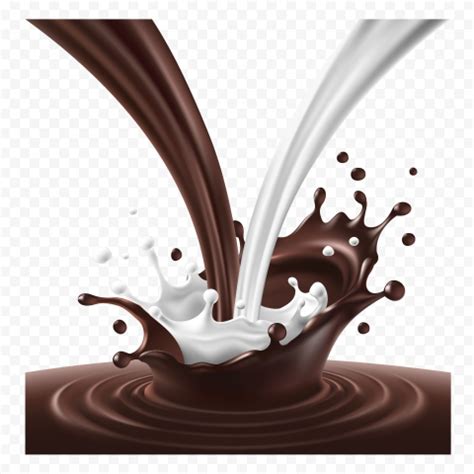 HD Milk And Melted Chocolate Splash PNG Citypng