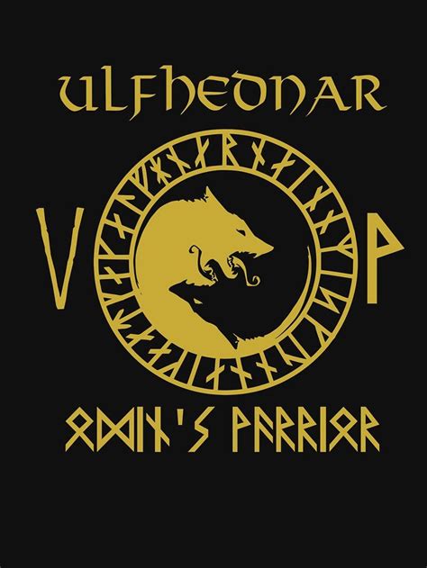 Ulfhednar Odins Wolf Warriors Elite Forces Nordic Script T Shirt By