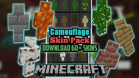 Camouflage Skin Pack For Minecraft Pe Youtube