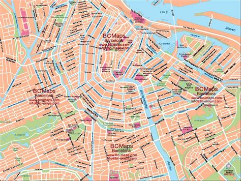 Amsterdam Netherlands Map Map Vector Amsterdam