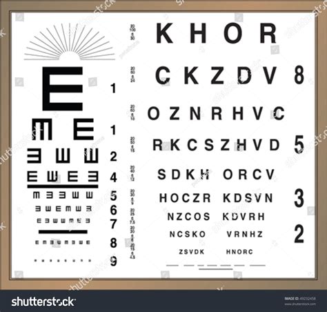 Eye Test Letter Poster Stock Vector Illustration 49232458 Shutterstock