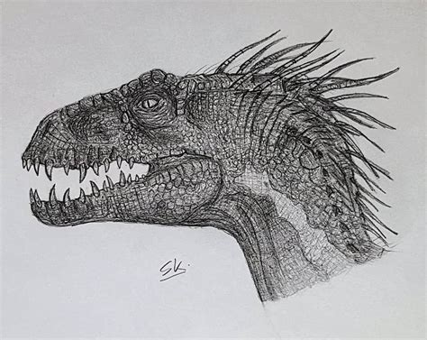 Kristof On Instagram “indoraptor Head Drawing I Hope You Like It 😃