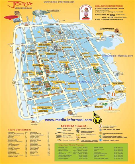 Yogyakarta Tourism Map Download