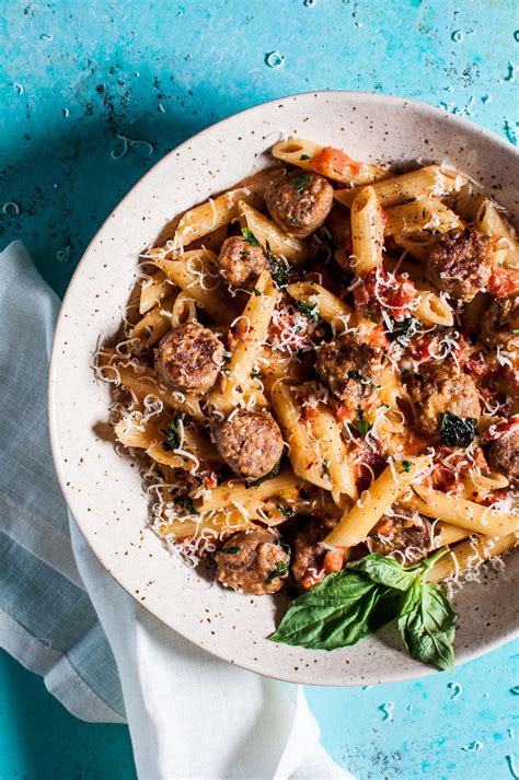 Spicy Italian Sausage Pasta In A Creamy Tomato Sauce • Salt And Lavender