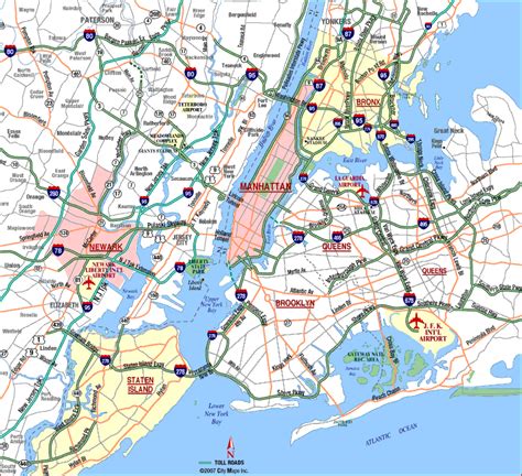 Map Of Cities New York City
