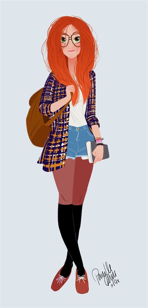 Girl With Red Hair An Intricate Vector Illustration Created In