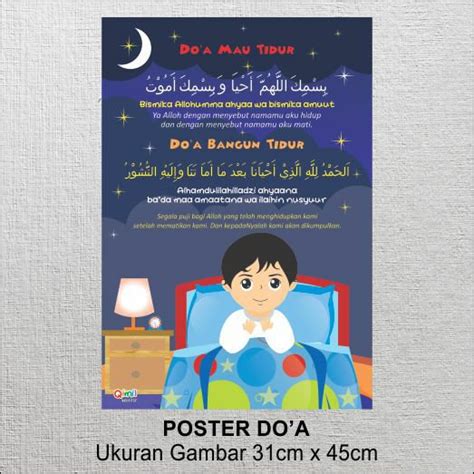 Jual poster doa. doa mau tidur & bangun tidur di Lapak Media Belajar