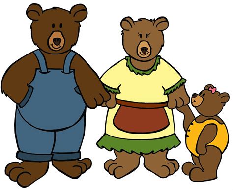 Cartoon 3 Bears Goldilocks Clip Art Library