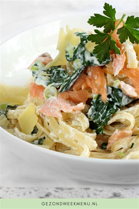 Snelle Pasta Met Gerookte Zalm En Spinazie