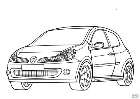 Disegno di Renault Clio RS Sport Lux da colorare Disegni da colorare