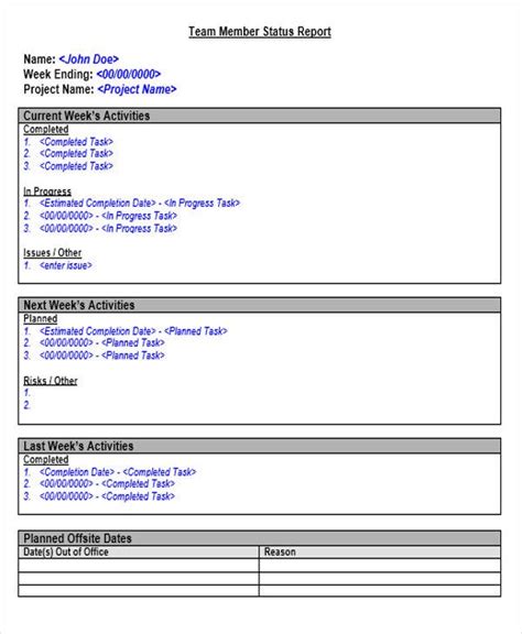 29 Weekly Report Templates In Word Free And Premium Templates
