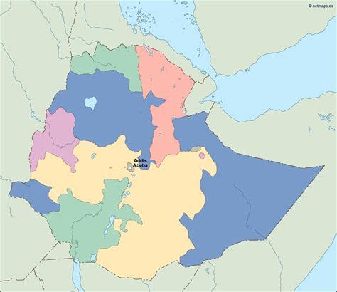 Ethiopia Vector Map Vector Eps Maps Eps Illustrator Map Vector