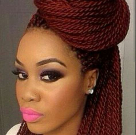 I always keep my hair long, the last time it was shoulder length was when i was in high school! Long twist wit a twist... | Black braid styles, Urban ...