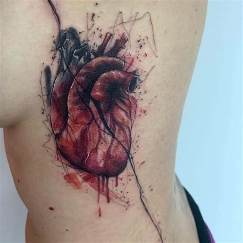 Anatomical Heart With Flowers Tattoo Meaning Best Flower Site