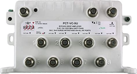 Pct 8 Port Bi Directional Cable Tv Splitter Signal Booster