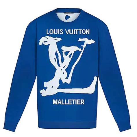 Louis Vuitton Lv Women Lv Scribbles Intarsia Crewneck Graphic Knit