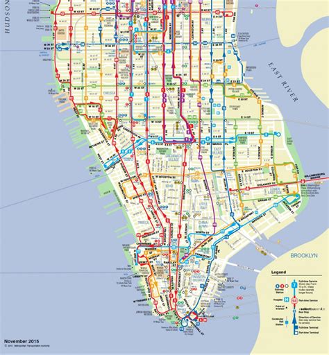 Pindrew Murphy On Nyc Bus Map Manhattan Map Manhattan Pertaining To