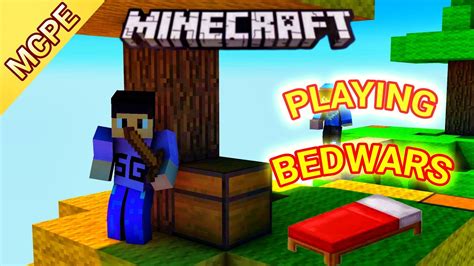 Playing Bedwars In Minecraft Pe Server Youtube