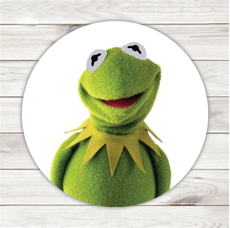 Personalized Kermit The Frog Round Stickers Kermit The Frog Etsy