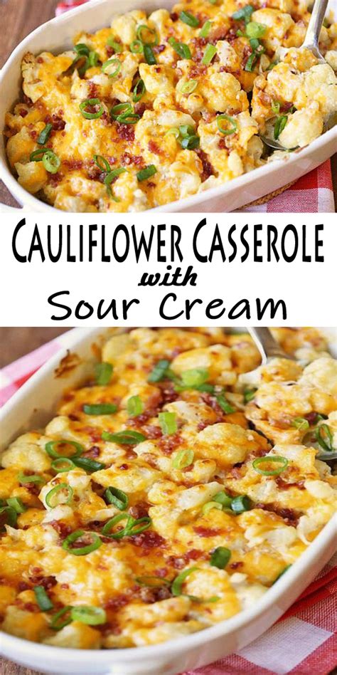 Then it's as easy as combining all of your ingredients. Cauliflower Casserole with Sour Cream ...