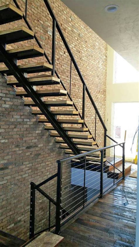 Tri city specialties is built on experience in the field. Cable railing on a stairway. | Glass door, Stairways ...