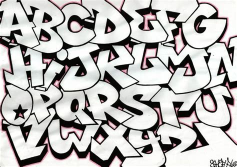 This version is a hybrid between block a. Graffiti Alphabet Bubble Letters en 2020 | Letras graffiti ...