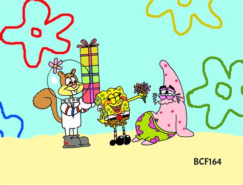 Spongebob And Sandy And Patrick