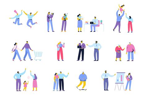 Flat Vector people | Graphic illustration, Female, Female characters