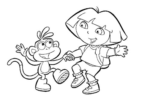 Il y a plusieurs centaines de rubriques regroupant les dessins. Coloriage Dora à imprimer - Dora avec Babouche, Dora en ...