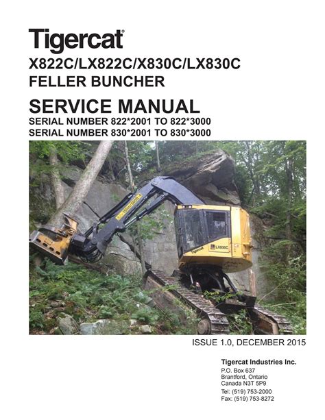 Tigercat X822C LX822C X830C LX830C FELLER BUNCHER SERVICE MANUAL PDF