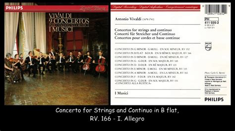 vivaldi 9 concertos for strings and continuo i musici 1982 youtube