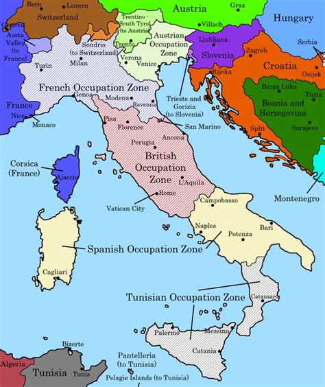 The Partition And Occupation Zones Of Italy Imaginarymaps Italy