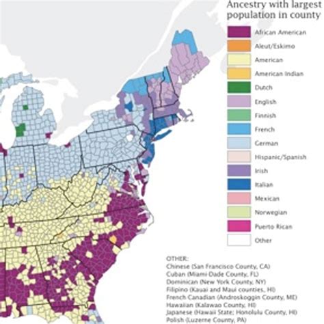 This Map Shows Which Ethnicities Have The Largest Ancestry In Us