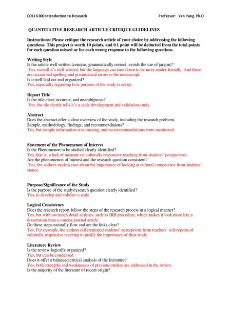 The purpose of these codes of conduct is to protect research participants, the reputation of psychology, and psychologists themselves. Research+Article+Critique+Sample | Validity (Statistics ...