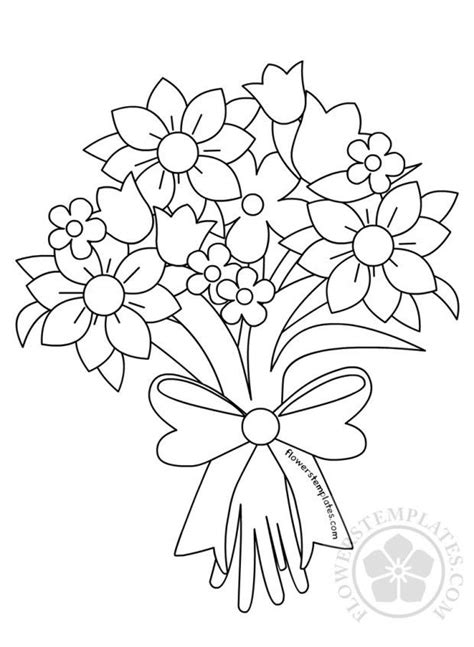 Flower Bouquet Printable Coloring Page