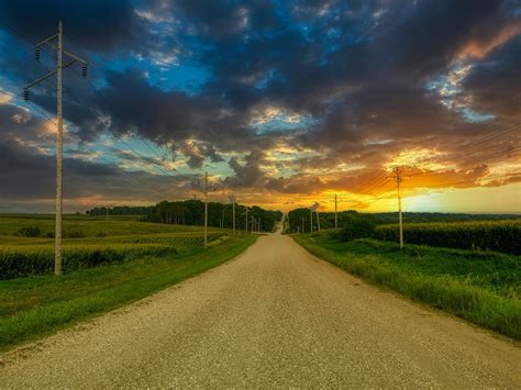 Iowa Country Road Sunset Photograph By Mountain Dreams Fine Art America